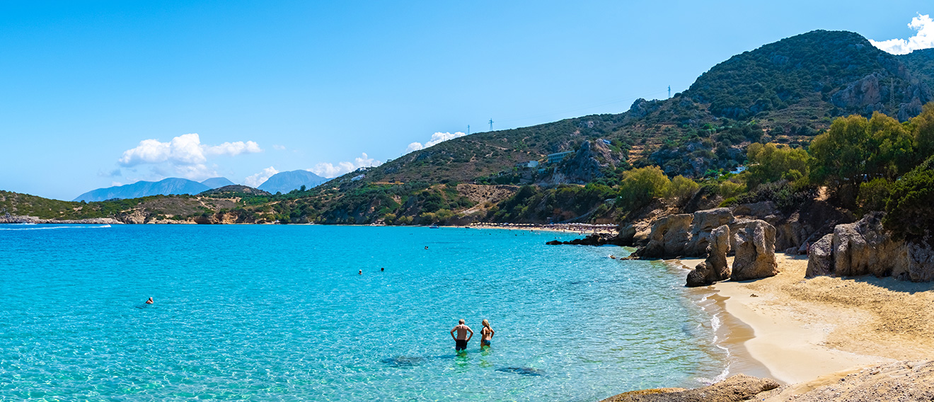 zandstrand kreta bij chersonissos